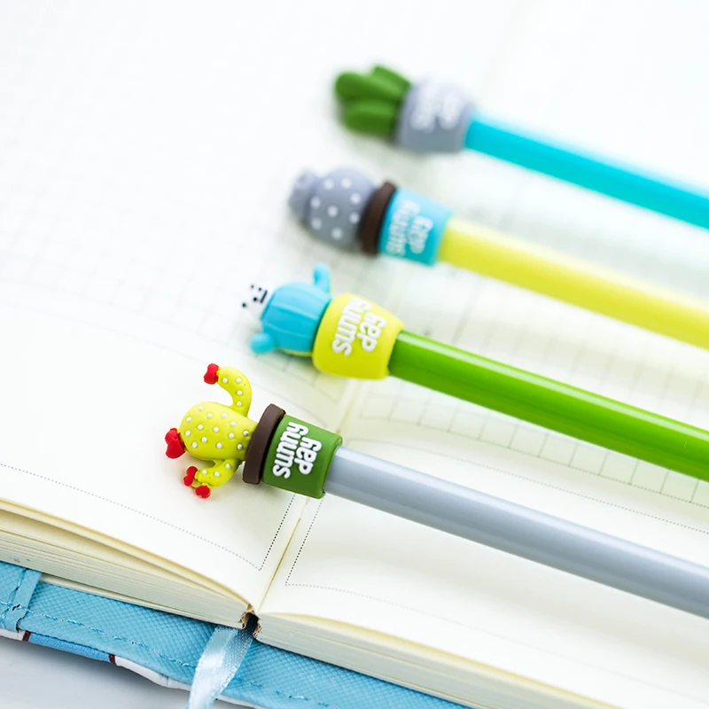 Novelty Strong Cactus Plant Gel Pen Ink Marker Pen School Office Supply Escolar Papelariagel
