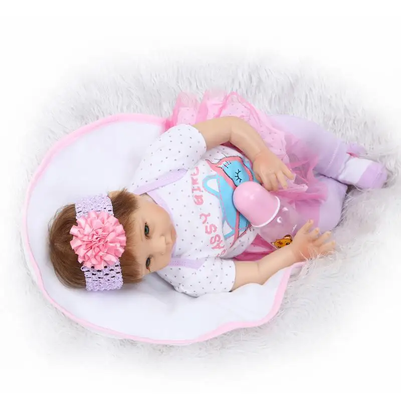 NPKCOLLECTION 22 "детские куклы реалистичные силиконовые тела Bebe Reborn 55 см Soft Touch новорожденных принцессы для девочек настоящий ребенок мода куклы