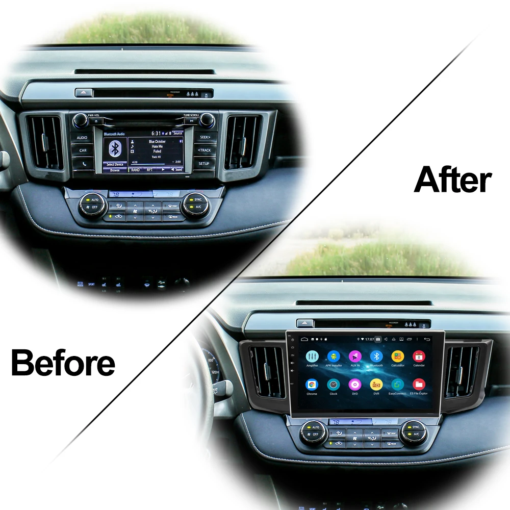 Top Owtosin 2 Din Android 9.0 Car Radio Multimedia For Toyota RAV4 2012 2013 2014 2015 2016 2017 2018 Car GPS Navigation Autoradio 2