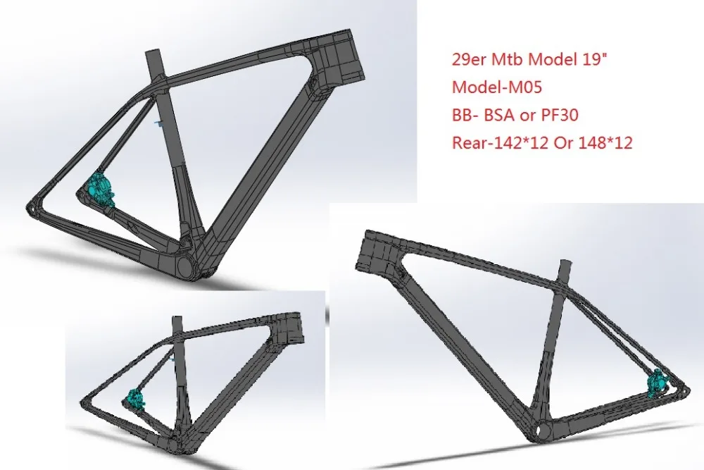 Best 2019 M05 Newest carbon mtb Frame 29er 27.5er 15 17 19 BSA BB30 Tapered Mountain Bike Frame 2 Year 3