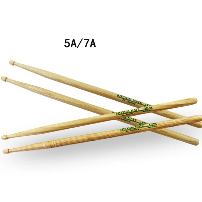 Барабанные палочки 5A & 7A жесткие деревянные барабанные Hickory студенческие