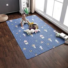 Хлопковый домашний тканевый ковер для гостиной, летний коврик для ползания, одеяло для спальни с татами, нескользящий детский хлопковый коврик, машинная стирка