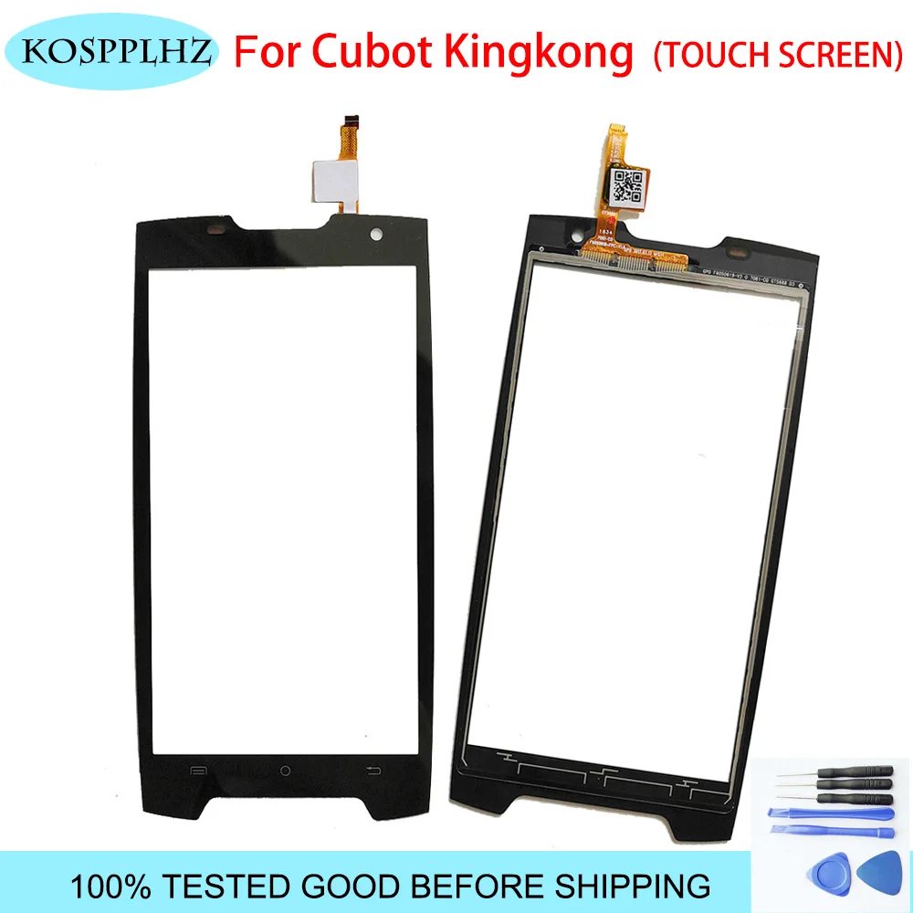 KOSPPLHZ черное 5 дюймов переднее внешнее стекло для cubot kingkong сенсорный экран Сенсорная панель Замена объектива king kong+ Инструменты