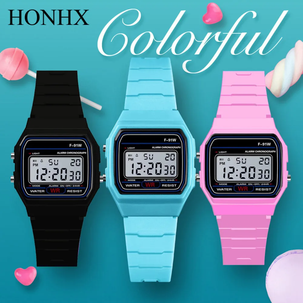 

HONHX 2018 Fashion Watch Men Casual Watch LED Digital Watch Men Rubber Quartz Sport Waterproof Wrist Watch Relogio Masculino 618