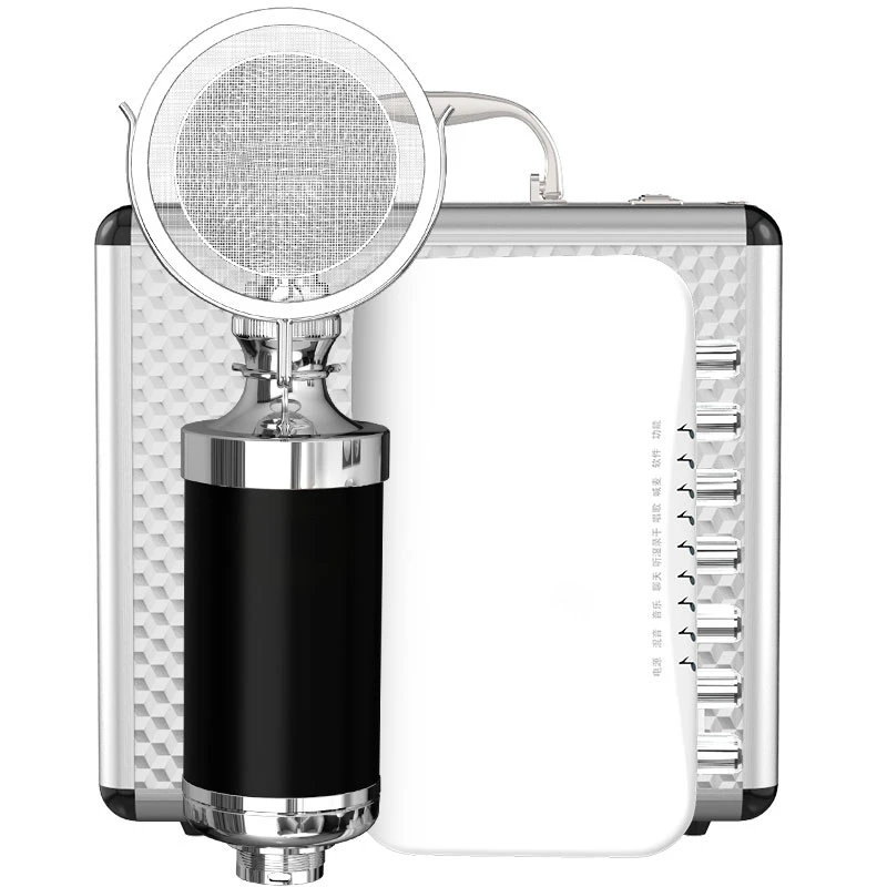 

External Sound Card Condenser Microphone Computer Karaoke Mobile Phone Desktop Universal Recording Singing Special Microphone
