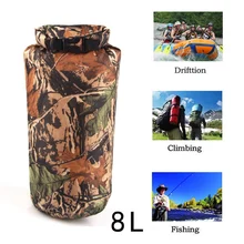 New Portable 8L Camouflage Waterproof Bag Storage Dry Bag For Outdoor Canoe Kayak Rafting Camping Climbing Hike Sports Equipment