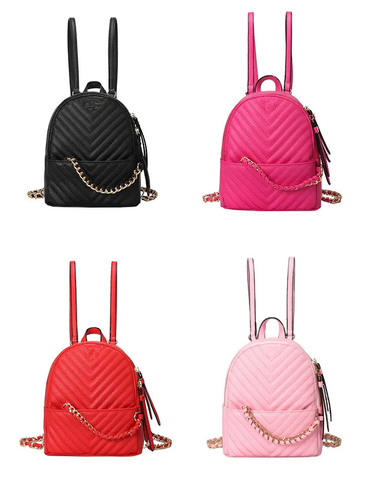 

2019 new women Mini Backpack for Teenage Girls Feminine Backpack Casual pink pu Backpacks Women Bagpack Sac A Dos bag