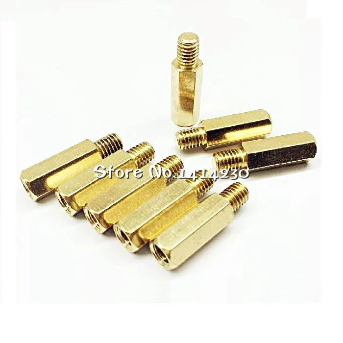 

10pcs Hex nut / screw 15+6 mm M3 PCB Spacer Brass Hex Standoff Pillar Male