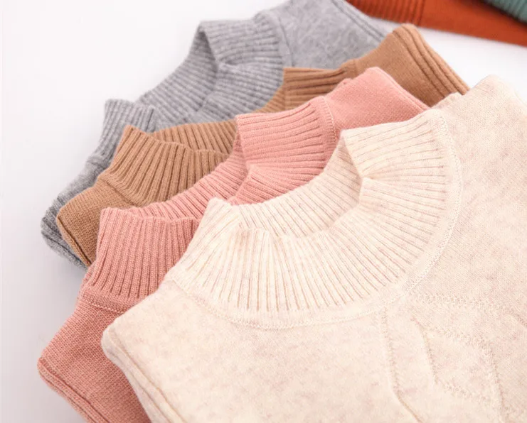 Ciel kaki rose pu Manches Sans army Rouge Beige noir corail Hiver Automne Gilets Femmes Modis Roulé Pull Mince Tricoté gris Green Col Pour De Femme Tricot Gilet En 2018 Femelle FB16qxqw