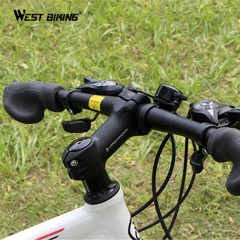 WEST BIKING Rubber Shock Absorber Bicycle Grips Comfortable Soft MTB Bike Handle Tube Grip Cover Cycling Bicycle Handlebar Grips