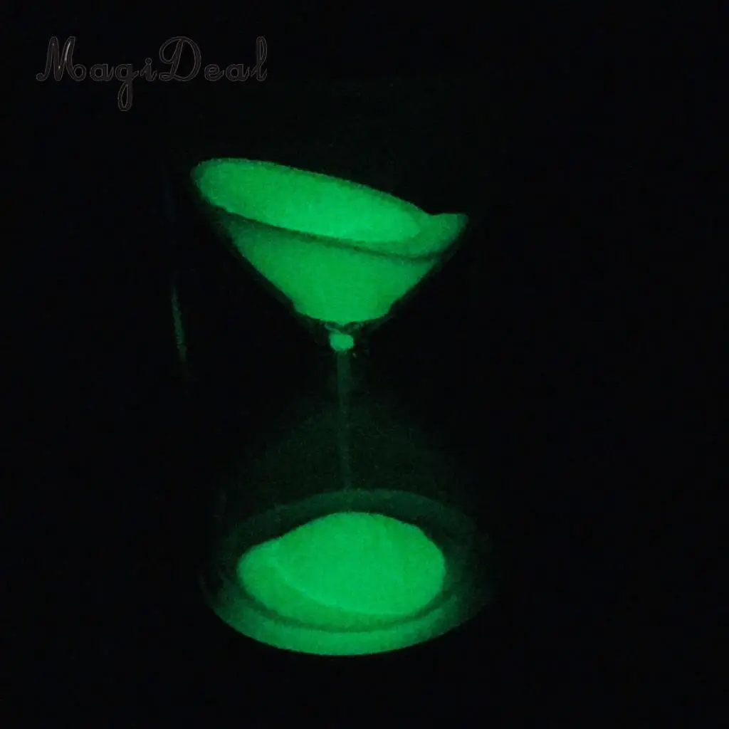  Reading Cooking Exercise Games Timer 3 Mins Luminous Sandglass Round Hourglass Home Office Decor Ornaments Silver	
