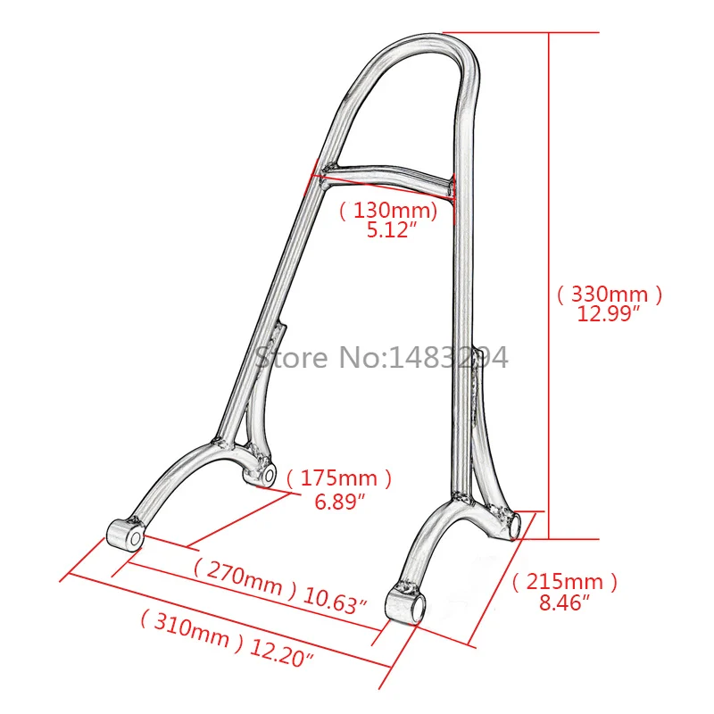 Черный Кронштейн спинки Sissy Bar для моделей Harley Sportster XL 883 1200 48 Iron модели по току в
