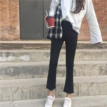 Korean Fashion High Waist Flare Women Jeans Denim Trousers Cotton Vintage Women Slim Spring Skinny Jeans