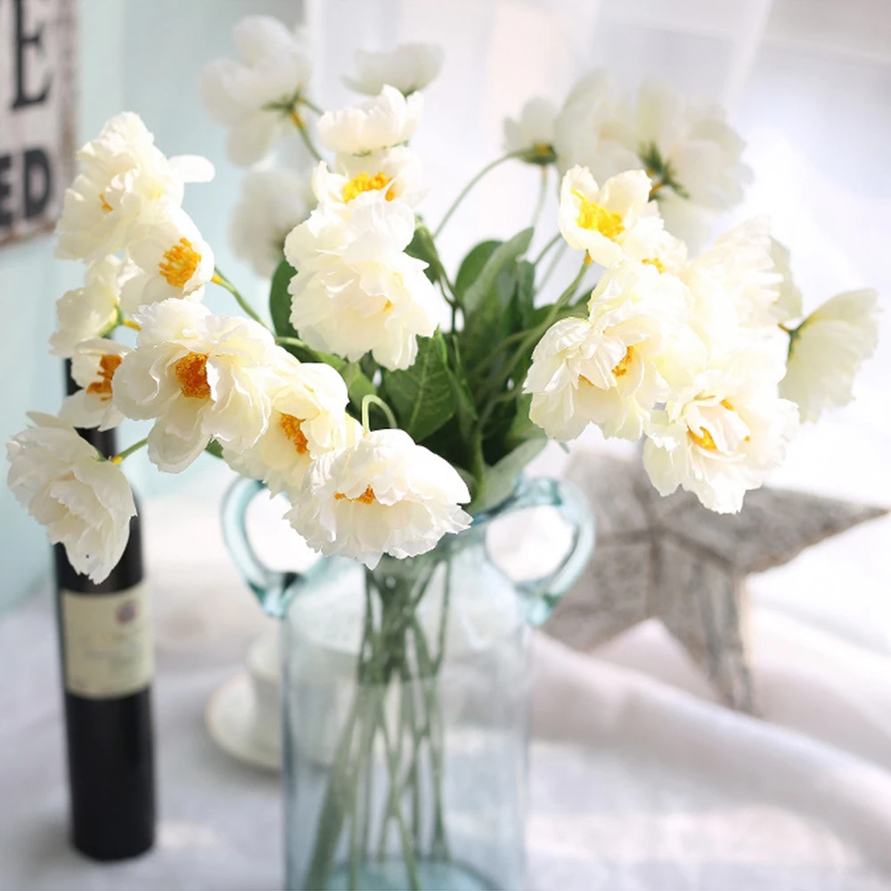 

Poppies-Artificial Fake Silk Flower Wedding Party Bridal Bouquet Home Decoration