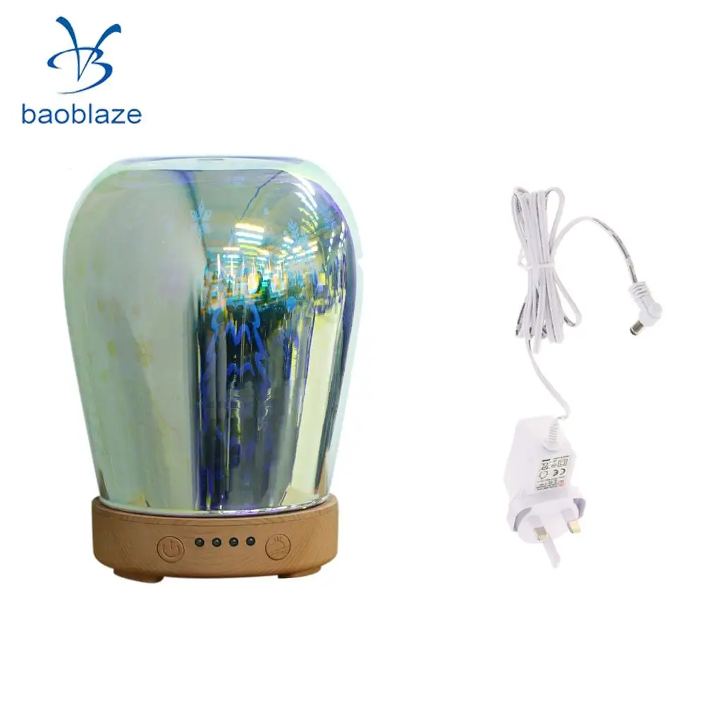 

7 Colors Changing 3D Ultrasonic Air Humidifier Night Light Aroma Diffuser UK plug, for home office travel