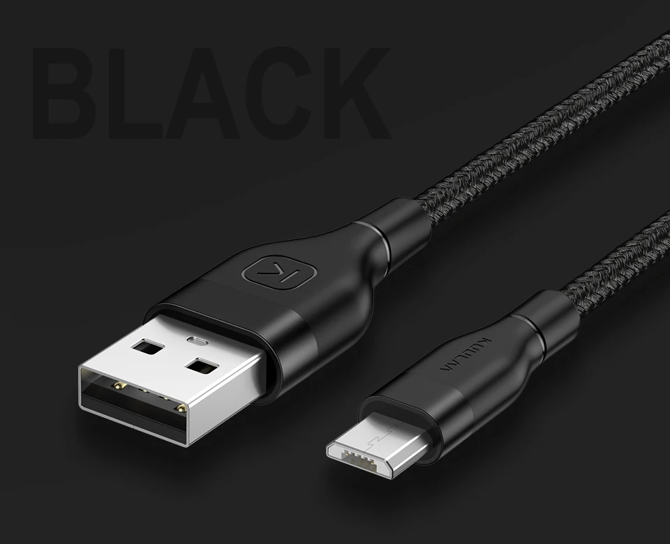 KUULAA Micro USB кабель для samsung Быстрая Зарядка Кабели для мобильных телефонов MicroUSB кабель для передачи данных для Xiaomi Redmi Note 4 huawei Honor 8X