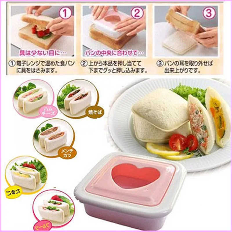 

1 PC New Heart Hearted Shape Sandwich Bread Toast Maker Mold Mould Cutter DIY Tool P0.2