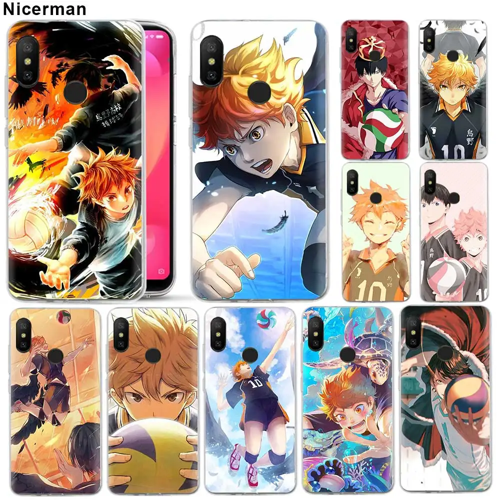 

Soft Silicone Coque for Xiaomi Mi A1 A2 Lite 6X 5X 8 Lite Play Redmi Note 6 7 Cover Anime Haikyuu Volleyball Clear TPU case