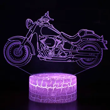 

Vintage motorcycle theme 3D Lamp LED night light 7 Color Change Touch Mood Lamp Christmas present Dropshippping