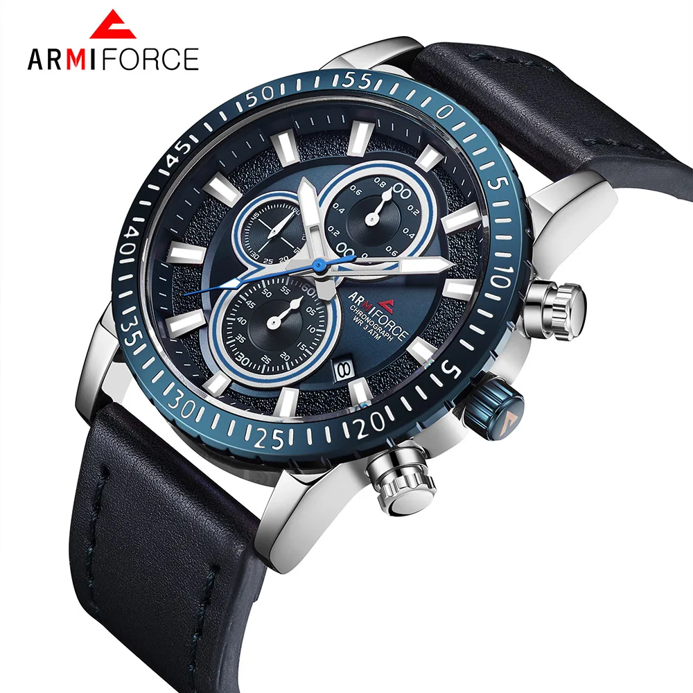 Часы наручные ARMIFORCE Мужские кварцевые брендовые Роскошные модные деловые