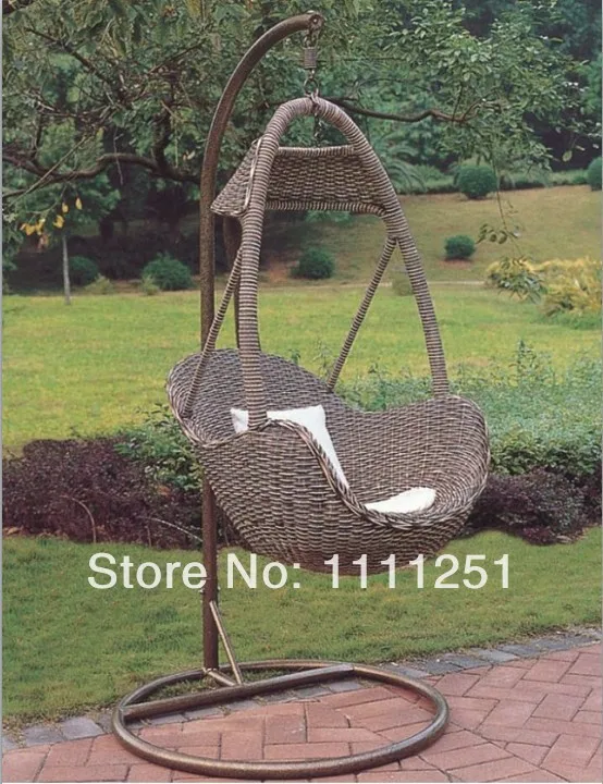 Hot sale Rattan garden swing chair-in Patio Swings from Furniture on