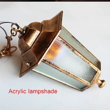 Европейская люстра наружная Балконная лампа для двора медная столовая лампа классический садовый виноград каркасная лампа алюминиевый сплав