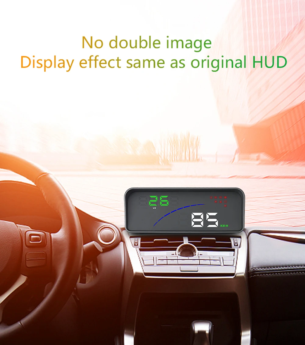 Автомобильный HUD цифровой смарт-измеритель авто OBD2 головой вверх Дисплей лобового стекла проектор для Скорость оповещение о соотношении об/мин Температура воды Напряжение