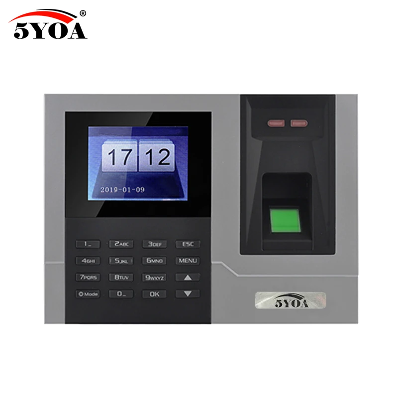 AT608 Tcp IP RJ45 Biometric Fingerprint Time Attendance Clock Recorder Employee Recognition Device Electronic Machine
