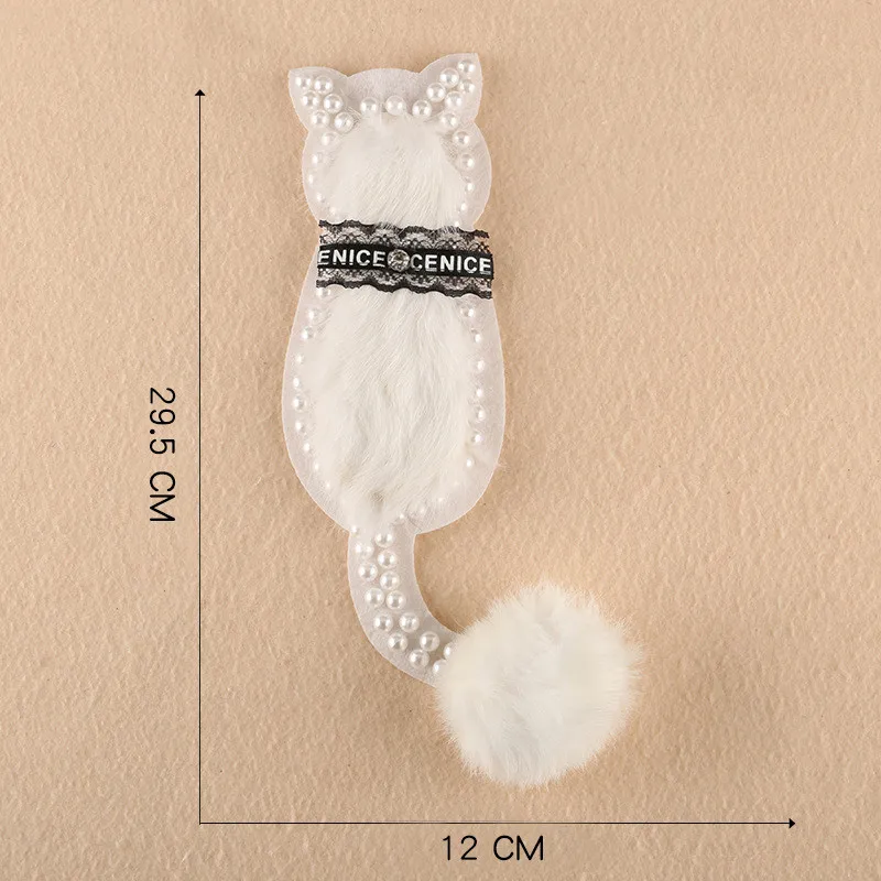 FFLACELL жемчужный Кот патч для одежды вышивка пришить блестки патч аппликация для одежды патч для курток