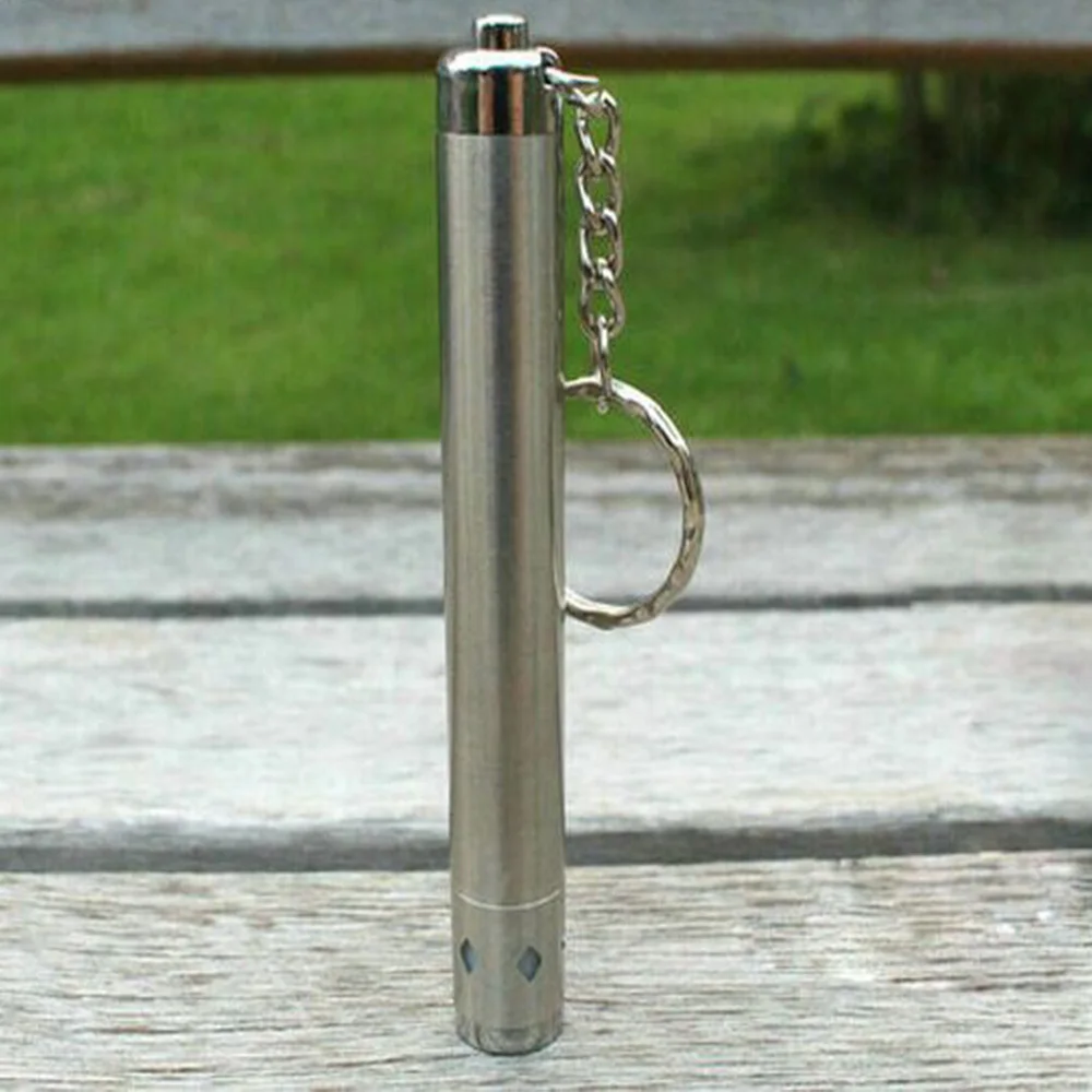 keychain waterproof Portable Stainless aaa led font b flashlights b font mini LED font b flashlight