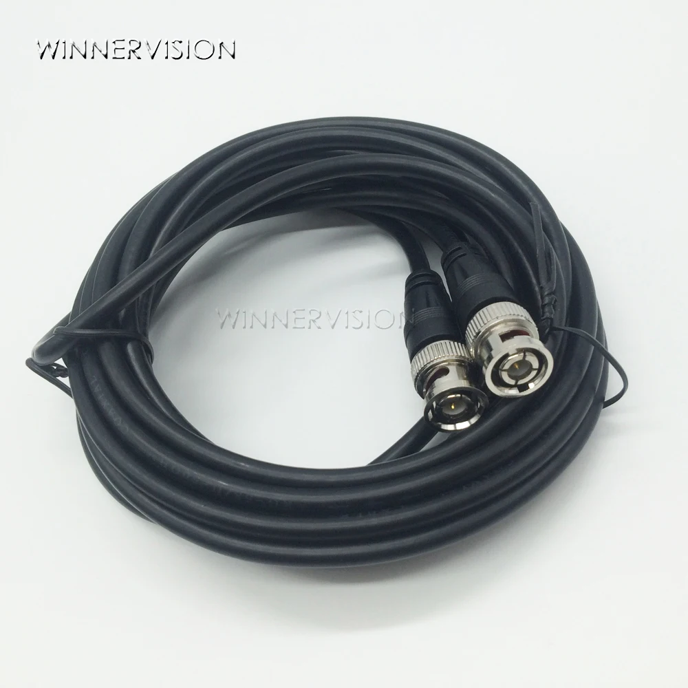 5 Meters RG58 CCTV Camera DVR BNC Male to BNC Male Video Coaxial Cable Extend Impedance RG58/ U-75 OHM 5m 16.4ft