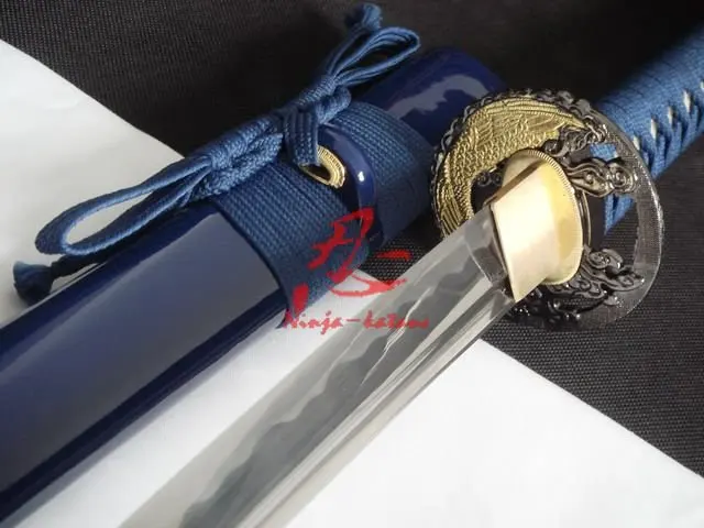 

Handmade japanese katana sword bird tsuba sharpened