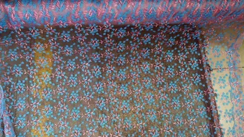 

2018 New fashion Dress cloth Embroidered fabric Lace fabric Telas Wedding dress retail wholesale