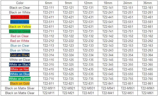 Десятка 12PK/Лот 12 мм Tze 231 Tze231 Черный Белый ламинированный Совместимость P touch 8 м tze-231 Картридж Ленты для маркировки tz231 tze-231