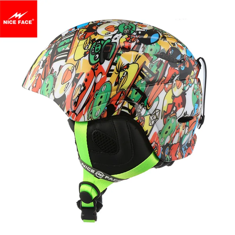 Invierno casco de esquí de niños timón de dibujos animados niños skihelmet snowboard casco esqui nieve deporte casco