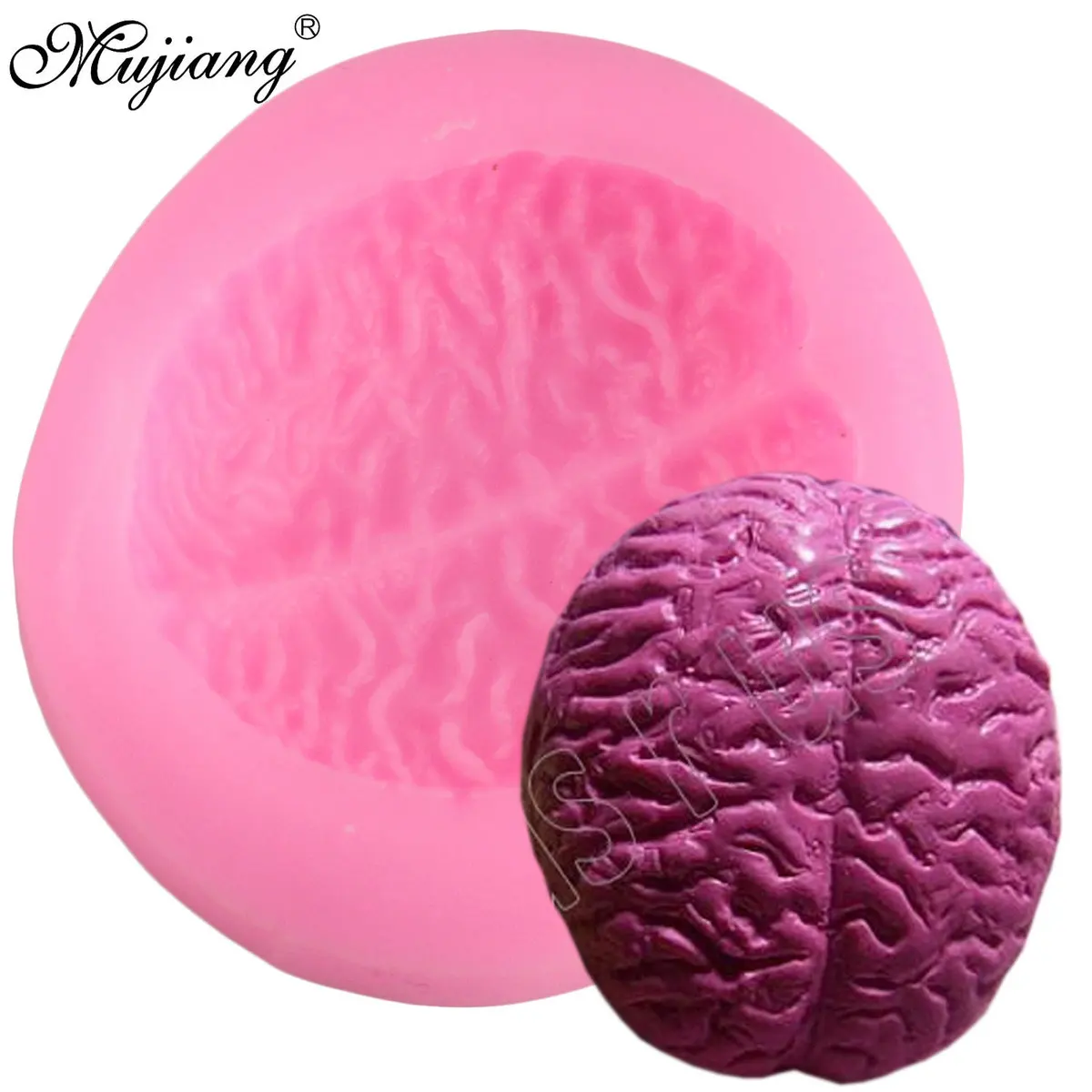 

3D Human Brain Cake Silicone Mold DIY Halloween Party Cake Decorating Tools Fondant Chocolate Candy Gumpaste Cupcake Baking Mold