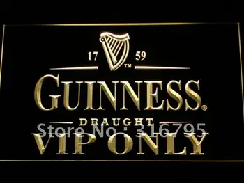 

089 Guinness VIP Only Bar LED Neon Sign with On/Off Switch 20+ Colors 5 Sizes to choose