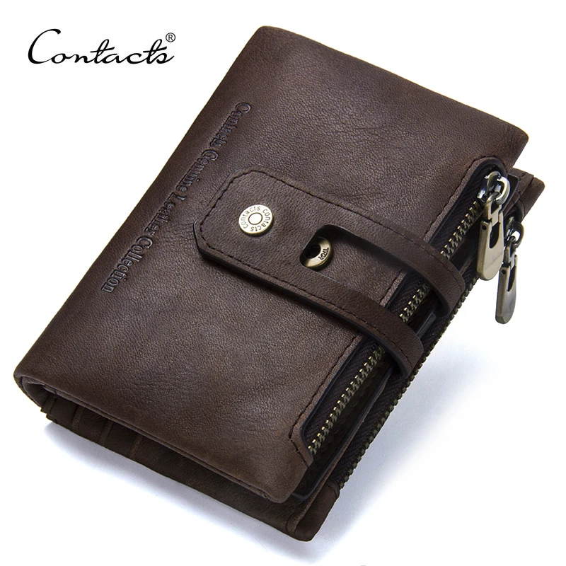 En Ligne CONTACT S 2019 nouveauté véritable portefeuille en cuir pour homme pour hommes petit organisateur à glissière portefeuilles Cash Carteira pour homme porte monnaie