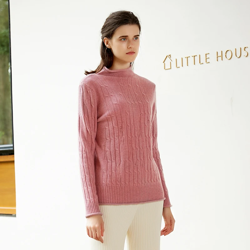 2018 De Femmes Pull gray Nouveau Cachemire Hiver Automne Creux Blue Style En Khaki rose Red YqqrE
