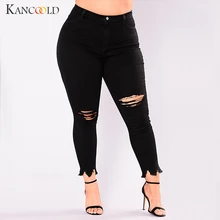 KANCOOLD джинсы женские модные Стрейчевые джинсы женские Стрейчевые узкие сексуальные брюки-карандаш с высокой талией рваные джинсы на молнии женские 2018Oct26