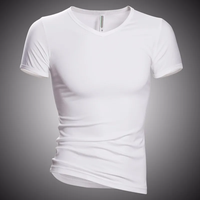 Летняя однотонная хлопковая футболка высокого качества, приталенный Повседневный бренд, белый и черный спортивный костюм с оленем, нижнее белье, футболка для мужчин