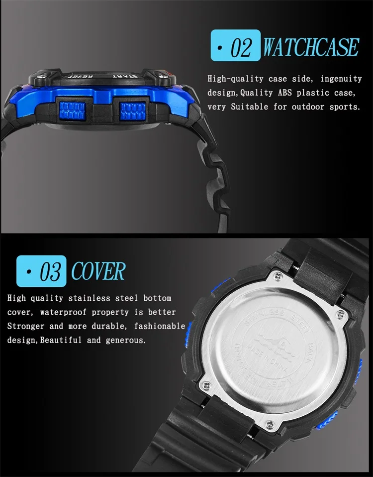 PANARS Children Digital Watches Sports Waterproof Multi Function Boys Girls Clocks Child Luminous Electronic Wristwatch for Kids