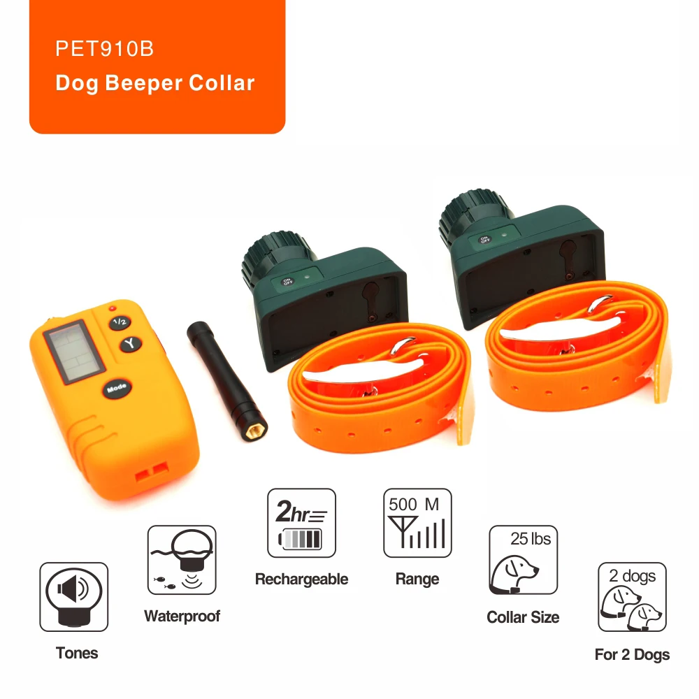 m remote Hunter Remote Control 2 Dogs Dog Beeper Hunting with Pet