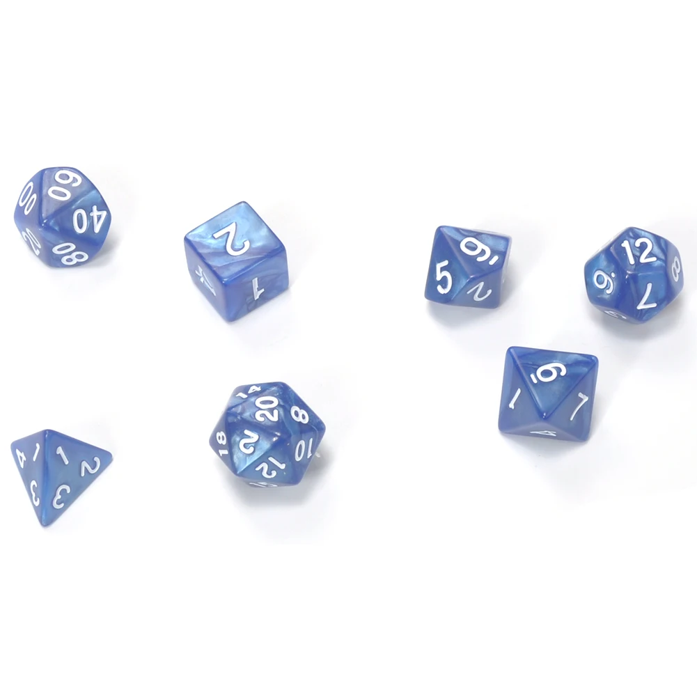 

Sedensy 7-Die Series Polyhedral Dice Dragons DND RPG MTG Table Games Dice D4-D20(Golden)