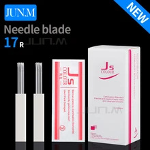 500 pcs 17R Microblading Needles Fog Eyeborw Semi Permanent Makeup Blade Shading Round Fog Tattoo Needle For Manual Pen