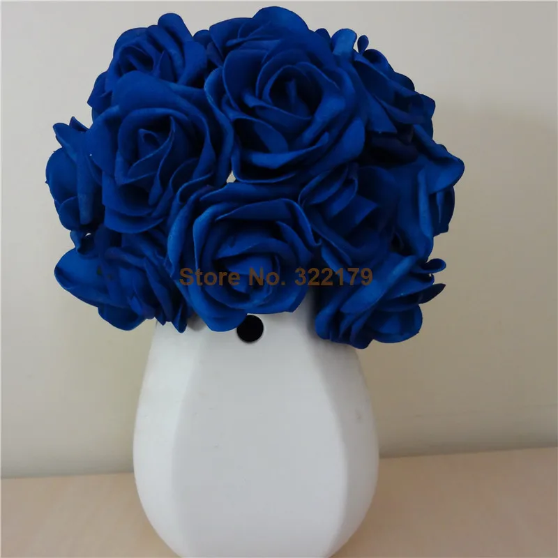 

100X Artificial Flowers Royal Blue Roses For Bridal Bouquet Wedding Decor Arrangement Centerpiece Wholesale Lots LNRS001