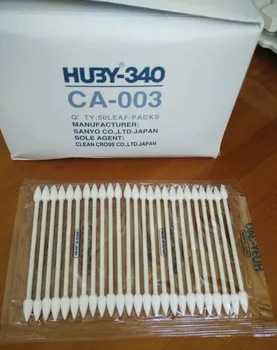 

10 packs (25pcs/Pack) Clean Swab HUBY-340 series -CA003 Fine pointed, double tip Lint free cotton swab sticks buds for cleaning