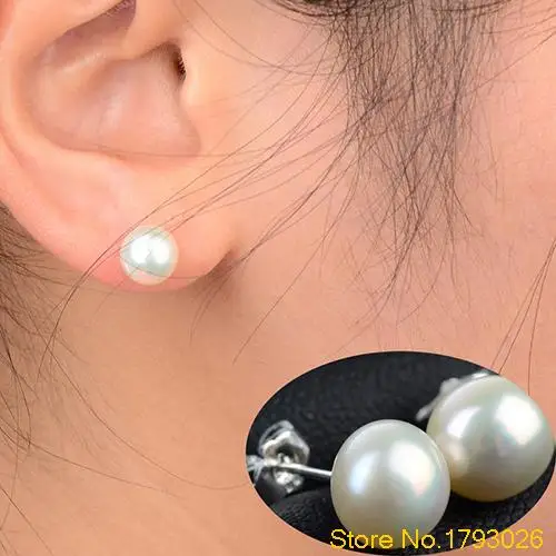 Simple but Elegant White Pearl Ear Studs Piercing Earrings Women's Fashion Jewelry 4T7Oin Stud