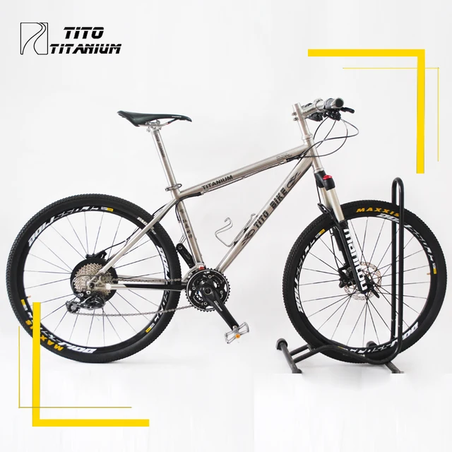 Best price at $1630 Cheap TiTo Titanium alloy MTB Bike 26 wheelset M610 suits 30 Speed Ultralight 11.93 KG titanium bicycle