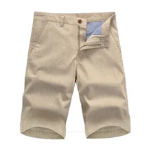 Новые шорты Для мужчин красивые летние модные Для мужчин s шорты бермуды в повседневном стиле, мужские брендовые пляжные льняные шорты P118